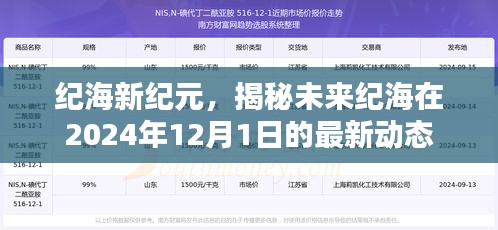 纪海新纪元揭秘，最新动态预告，未来纪海展望2024年12月1日展望