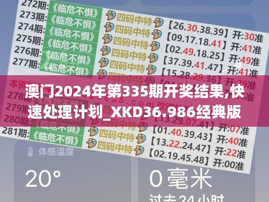 澳门2024年第335期开奖结果,快速处理计划_XKD36.986经典版