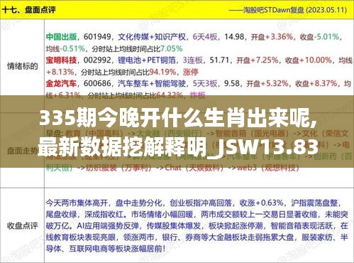 335期今晚开什么生肖出来呢,最新数据挖解释明_JSW13.835DIY工具版