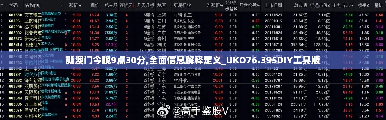 新澳门今晚9点30分,全面信息解释定义_UKO76.395DIY工具版
