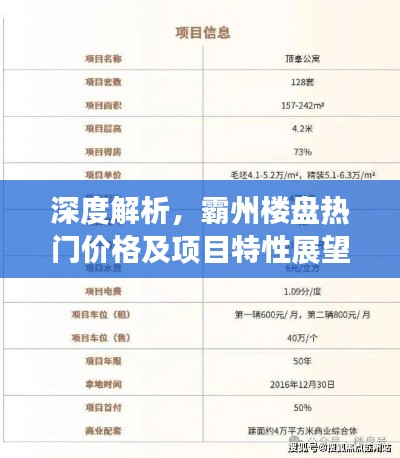 霸州楼盘热门价格及特性展望——深度解析与未来展望（观察点，2024年12月1日）