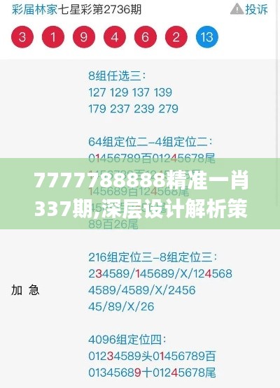 7777788888精准一肖337期,深层设计解析策略_KP65.779-1