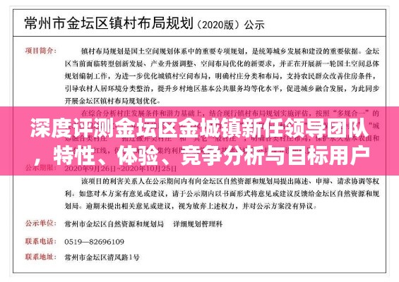 金坛区金城镇新任领导团队深度评测，特性、体验、竞争分析与目标用户洞察详解