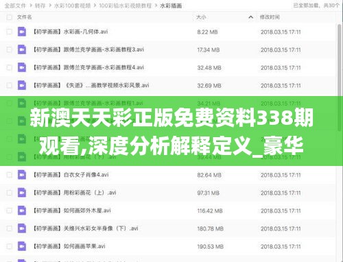 新澳天天彩正版免费资料338期观看,深度分析解释定义_豪华款23.950-2