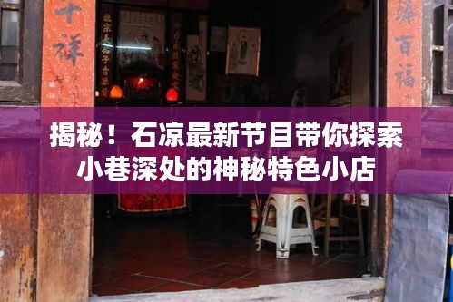 石凉最新节目揭秘，小巷深处的神秘特色小店探索之旅