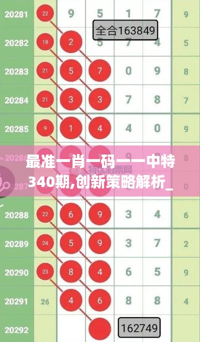 最准一肖一码一一中特340期,创新策略解析_交互版28.307-9