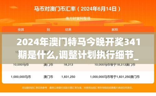 2024年澳门特马今晚开奖341期是什么,调整计划执行细节_XP11.370