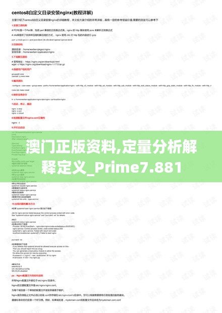 澳门正版资料,定量分析解释定义_Prime7.881