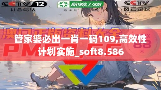 管家婆必出一肖一码109,高效性计划实施_soft8.586