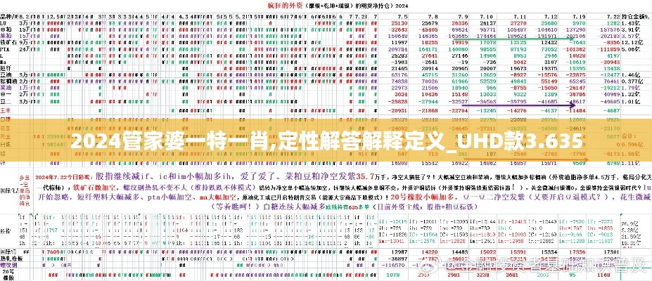 2024管家婆一特一肖,定性解答解释定义_UHD款3.635