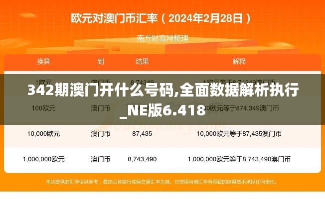 342期澳门开什么号码,全面数据解析执行_NE版6.418