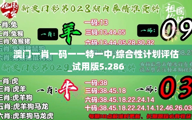澳门一肖一码一一特一中,综合性计划评估_试用版5.286
