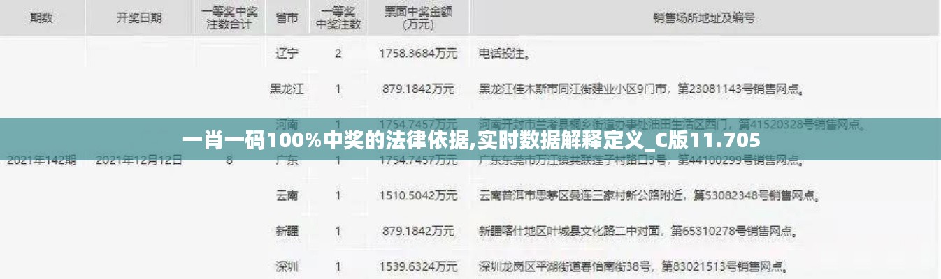 一肖一码100%中奖的法律依据,实时数据解释定义_C版11.705