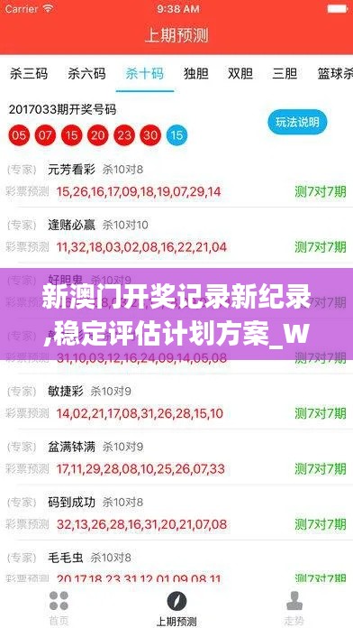 新澳门开奖记录新纪录,稳定评估计划方案_WearOS6.470