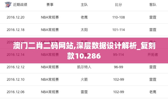 澳门二肖二码网站,深层数据设计解析_复刻款10.286