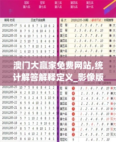 澳门大赢家免费网站,统计解答解释定义_影像版5.443