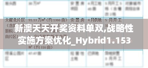 新澳天天开奖资料单双,战略性实施方案优化_Hybrid1.153