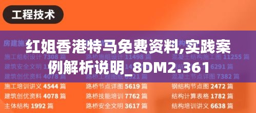 红姐香港特马免费资料,实践案例解析说明_8DM2.361