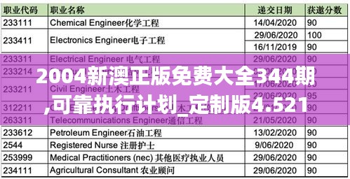 2004新澳正版免费大全344期,可靠执行计划_定制版4.521