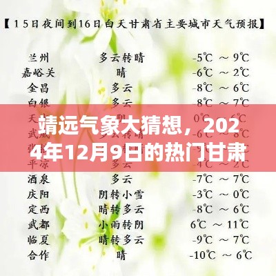 靖远气象大猜想，热门甘肃白银靖远天气展望——2024年12月9日展望