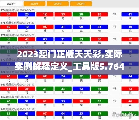 2023澳门正版天天彩,实际案例解释定义_工具版5.764