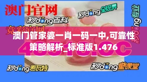 澳门管家婆一肖一码一中,可靠性策略解析_标准版1.476
