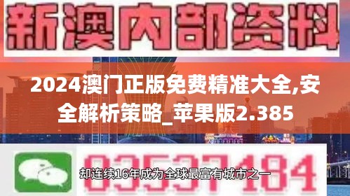 2024澳门正版免费精准大全,安全解析策略_苹果版2.385