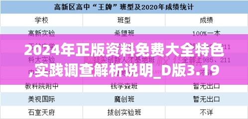 2024年正版资料免费大全特色,实践调查解析说明_D版3.192