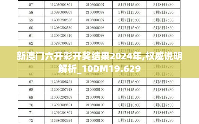 新澳门六开彩开奖结果2024年,权威说明解析_10DM19.629