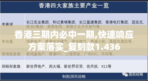 香港三期内必中一期,快速响应方案落实_复刻款1.436