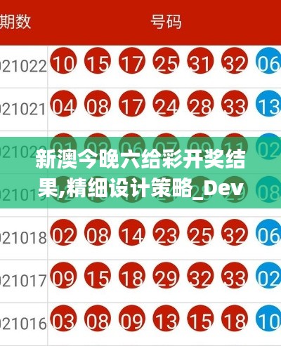 新澳今晚六给彩开奖结果,精细设计策略_Device6.625