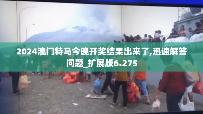 2024澳门特马今晚开奖结果出来了,迅速解答问题_扩展版6.275
