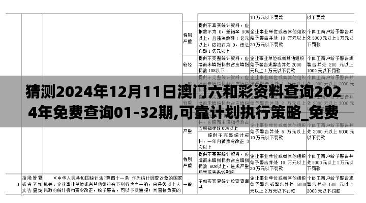 猜测2024年12月11日澳门六和彩资料查询2024年免费查询01-32期,可靠计划执行策略_免费版18.618