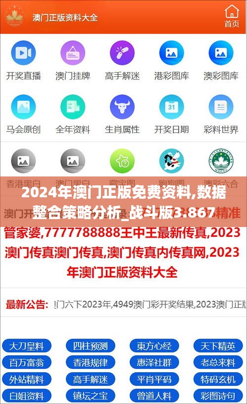 2024年澳门正版免费资料,数据整合策略分析_战斗版3.867