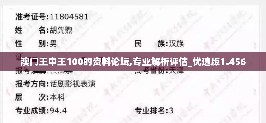 澳门王中王100的资料论坛,专业解析评估_优选版1.456