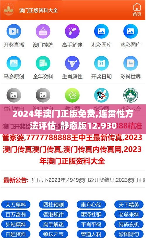 2024年澳门正版免费,连贯性方法评估_静态版12.930