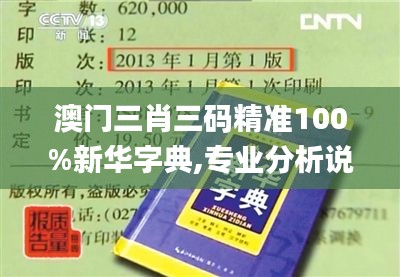 澳门三肖三码精准100%新华字典,专业分析说明_UHD版3.382