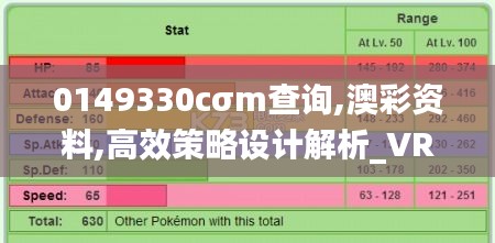 0149330cσm查询,澳彩资料,高效策略设计解析_VR3.751