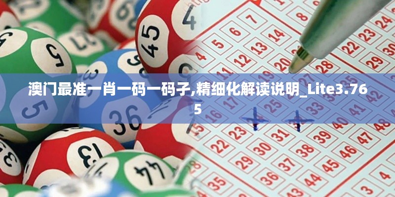 澳门最准一肖一码一码孑,精细化解读说明_Lite3.765