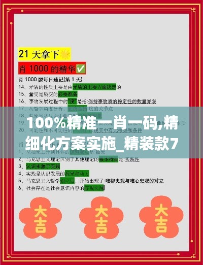 100%精准一肖一码,精细化方案实施_精装款7.811