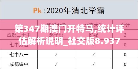 第347期澳门开特马,统计评估解析说明_社交版8.937