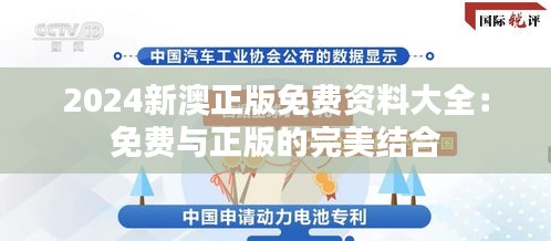 2024新澳正版免费资料大全：免费与正版的完美结合