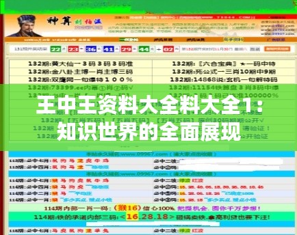 王中王资料大全料大全1：知识世界的全面展现