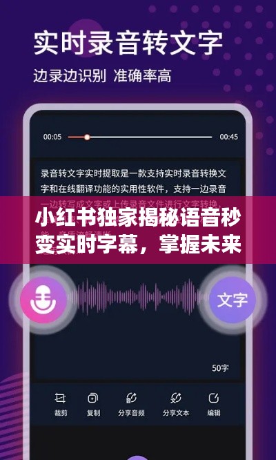 小红书独家揭秘，语音秒变实时字幕技术，掌握未来沟通新姿势！全攻略助你领跑语音转字幕新时代！