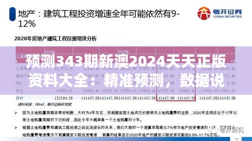 预测343期新澳2024天天正版资料大全：精准预测，数据说话