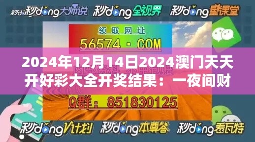 2024年12月14日2024澳门天天开好彩大全开奖结果：一夜间财富大挪移