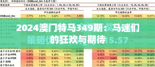 2024澳门特马349期：马迷们的狂欢与期待