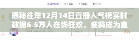 揭秘直播人气榜，揭秘往年直播狂欢日，谁将成为直播界的超级新星？实时数据6.5万人在线揭晓！