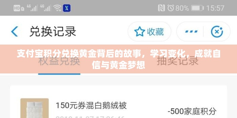 支付宝积分兑换黄金背后的故事，积分换梦想，成就黄金自信之路
