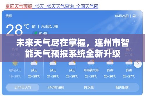 连州市智能天气预报系统全新升级，未来天气尽在掌握之中